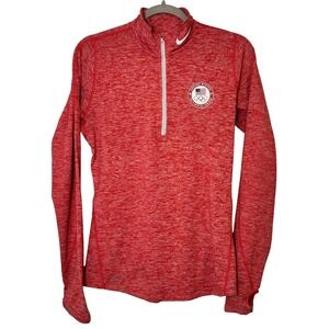 Nike USA Olympic Team Dri-FIT Heathered Red Element 1/2 Zip Pullover Women Small
